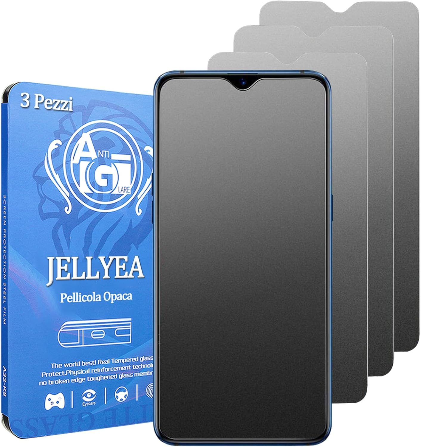 JELLYEA 3 Pack Matte Tempered Glass for Iphone 15 Pro Max / Iphone 15 plus Matte Screen Protector Anti-Glare Anti-Fingerprint Anti-Scratch Case Friendly Bubble Free for Apple Iphone 15 Plus/15 Pro