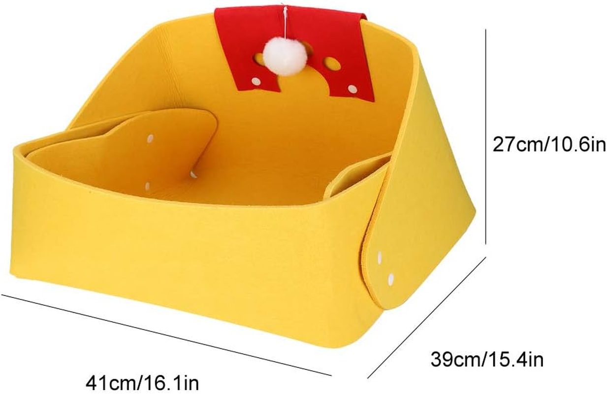 Cat Bed,Pet Cat Bed,Felt Pet Cat Four Seasons Universal Sleeping Bed Cave Quick Rebound Easy Installation image number 1