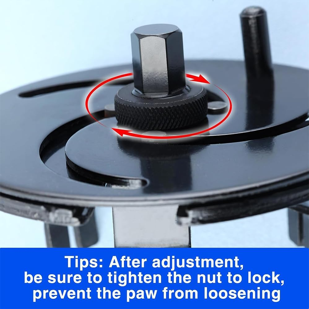 3 Jaw Adjustable Fuel Tank Pump Sending Unit Spanner Wrench, Oil Tanks Wrench, Oil Cover Pump Cap Removal Tool, Ideal for Serrated Fueloil Tank Retaining Rings for In-Tank Fuel Pumps image number 5