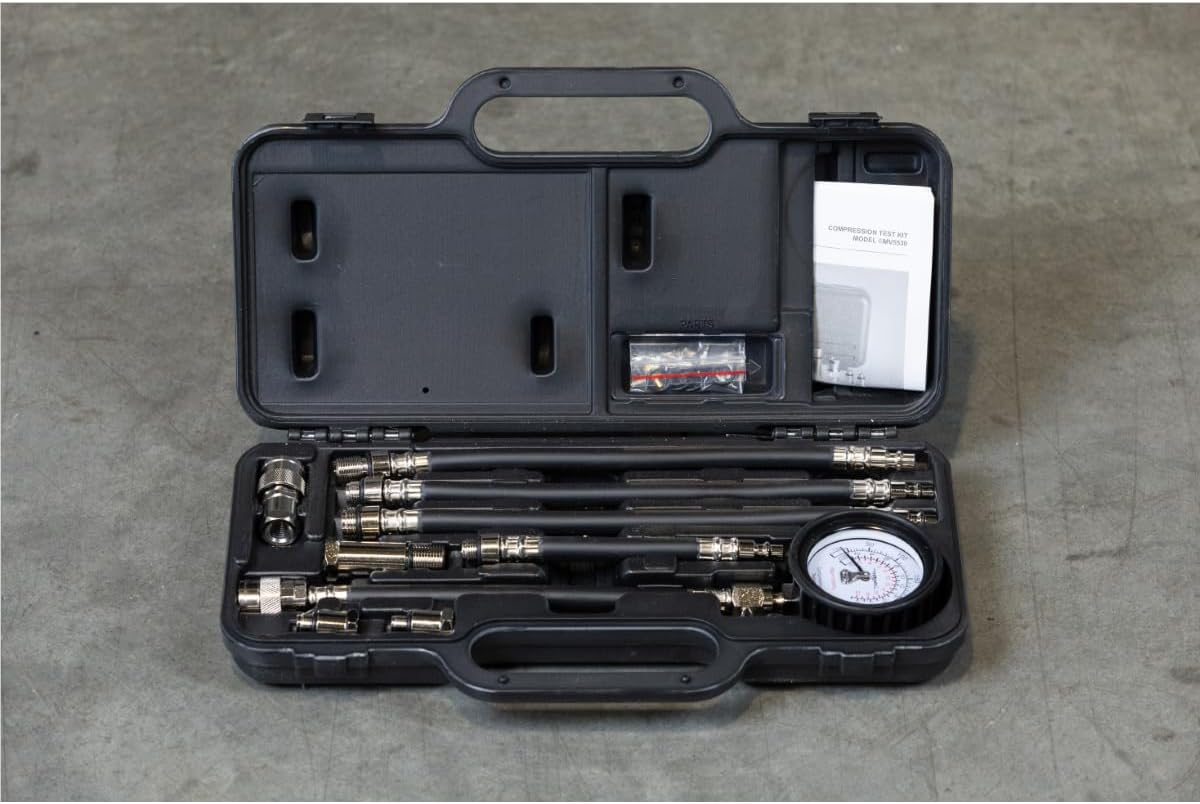 Mityvac MV5530 Engine Compression Test Kit, Manual Pressure Release, 2-3/4 In. Bourdon Tube Gauge, Quick-Disconnect Coupler, Includes Threaded Adapters for Motorcycles, Marine and Small Engines image number 3