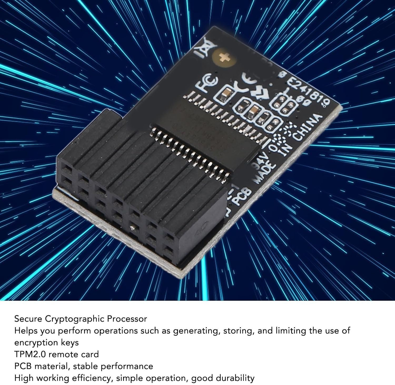 TPM2.0 Module LPC 14Pin Module, Secure Storage TPM Encryption Security Module Remote Card for ASUS Motherboards for Windows 10 11 image number 5