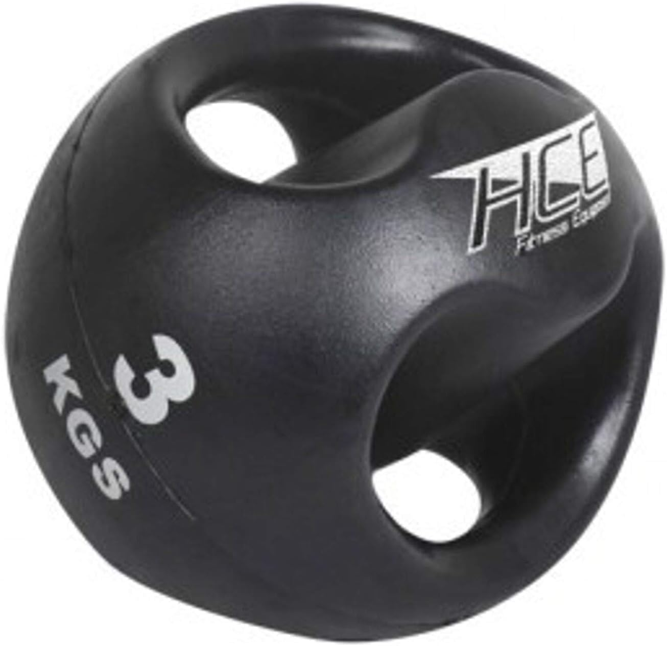 Dual Grip Medicine Exercise Ball Set Commercial Weighted Rubber Med Balls Double Comfort Handles Medball Core Training Ball by Fitness and Sport