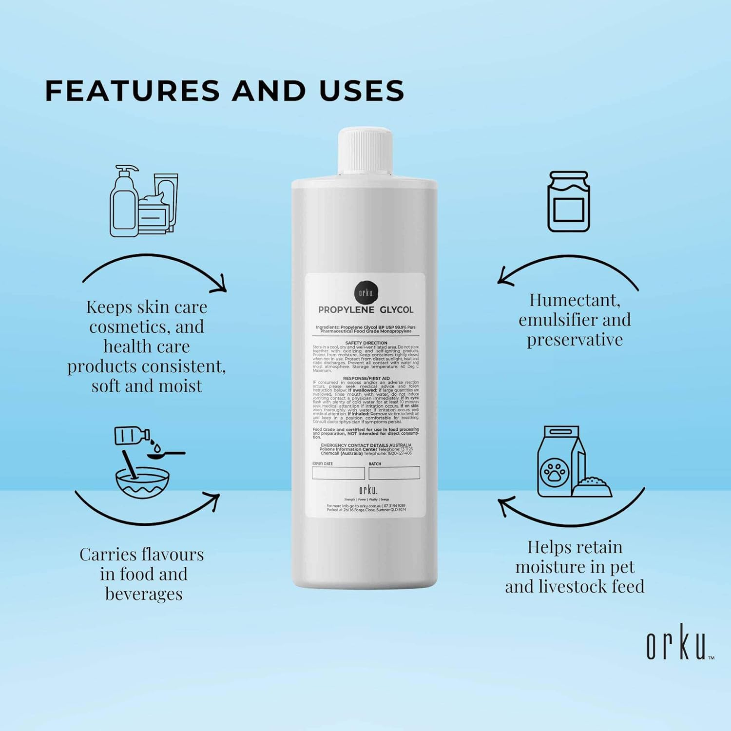 250Ml Propylene Glycol BP USP 99.9% Pharmaceutical Food Grade Monopropylene image number 5