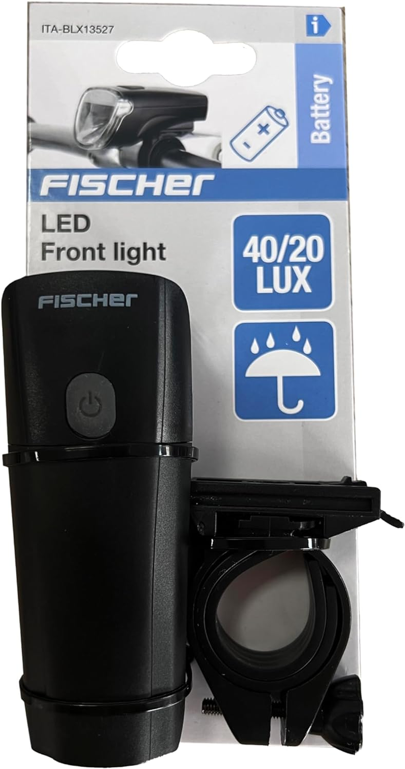 Fischer LED Front Light, Dual Mode 40/20 Lux Adjustable Brightness, Weatherproof Cycling Headlight for Road and Mountain Bikes image number 2