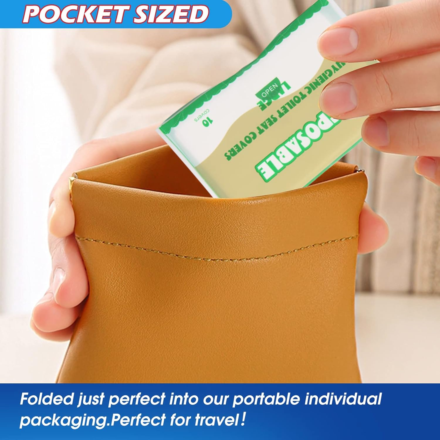 Toplive 80Pcs Toilet Seat Cover Disposable, Anti-Slip Waterproof Toilet Seat Liner for Kids Potty Training and Adult, Toilet Seat Mat Individually Wrapped, Travel Essentials for Public Restrooms image number 2