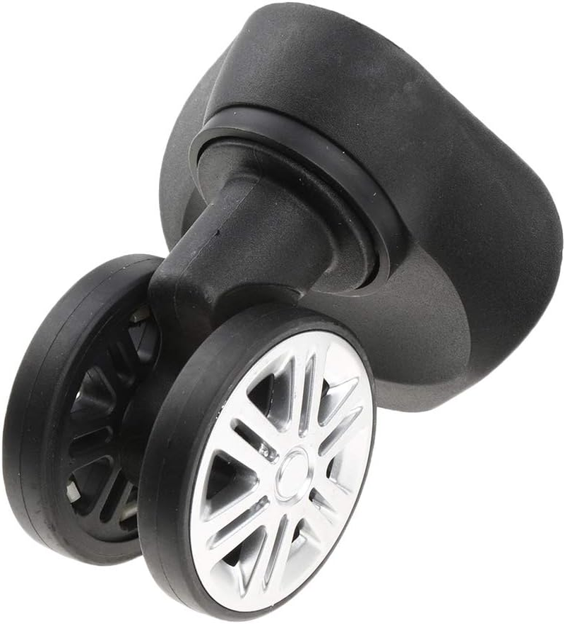 Prettyia A09 Black Rotation Flexible Baggage Dual Roller Wheels Replacement Luggage Suitcase Swivel Casters Repair Set for Luggage Kits Pack of 2 image number 5