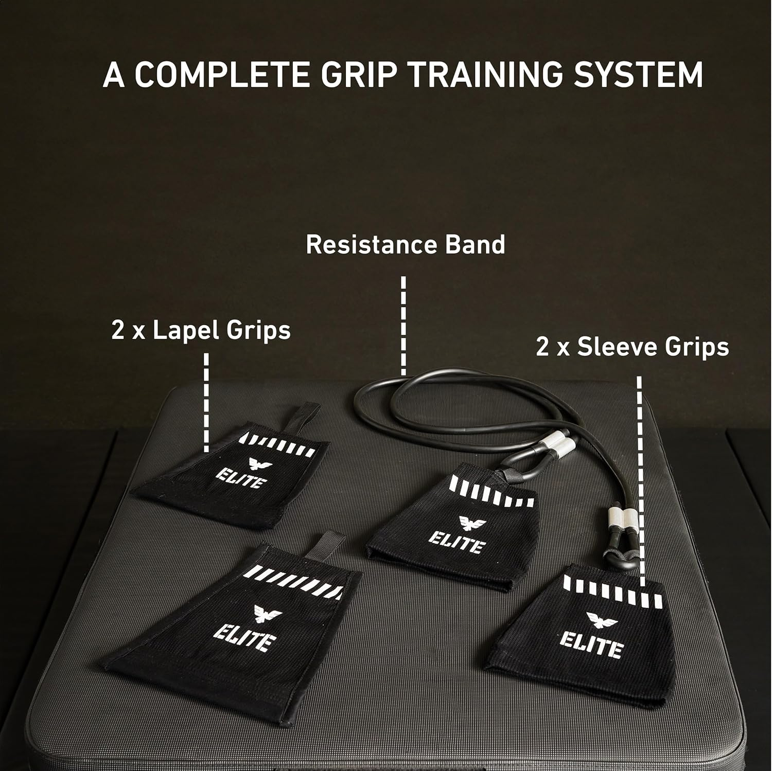 Elite Sports Jiu Jitsu Grip Trainer Simulate Gi - Resistance Band Grip Strength Trainer for BJJ MMA Judo & Grappling Training image number 2