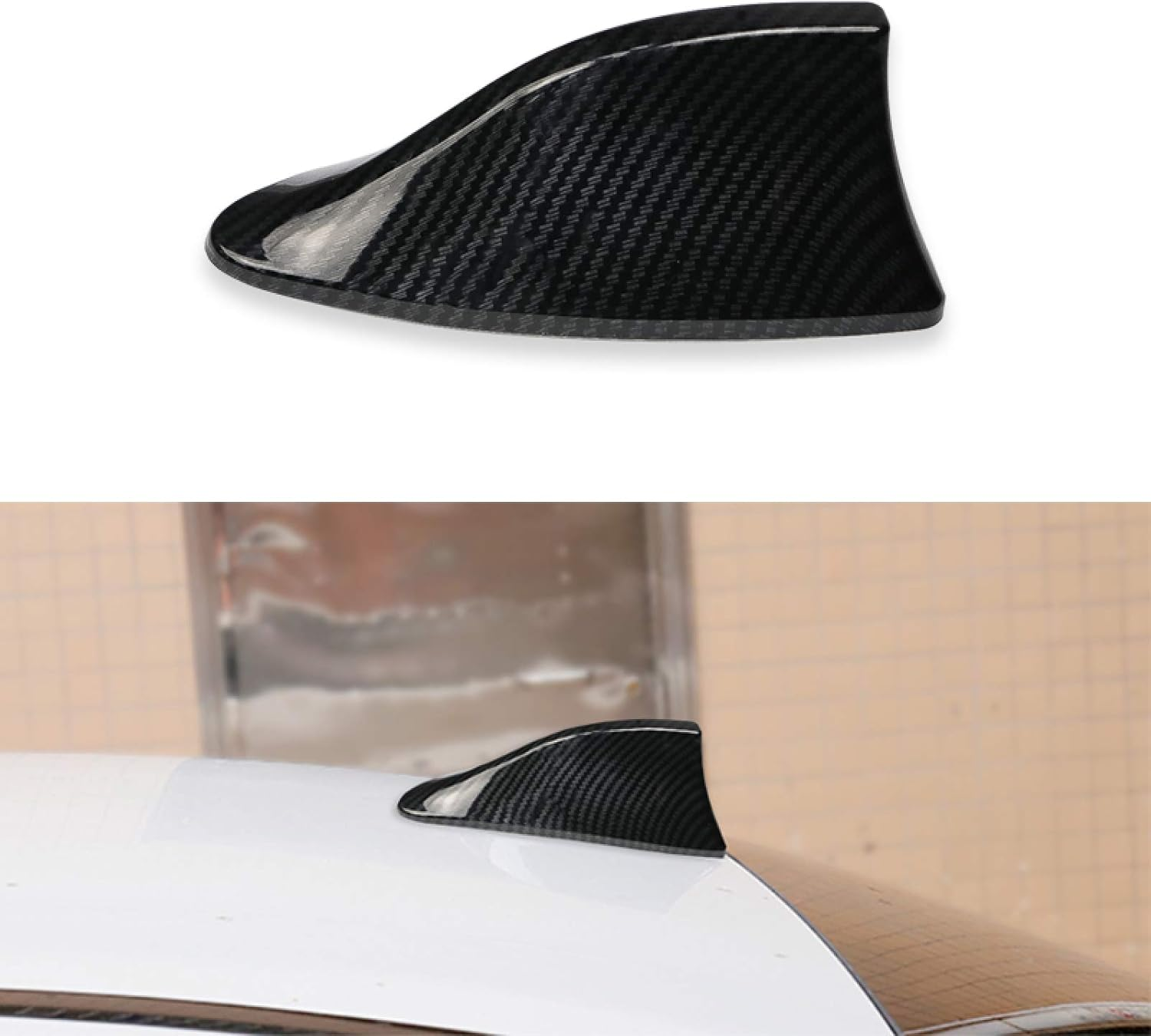 Shark Fin Antenna Carbon Fiber Car Shark Fin Antenna Signal Aerials，For Toyota Land Cruiser Rav4 Alphard Celica Pixis image number 1