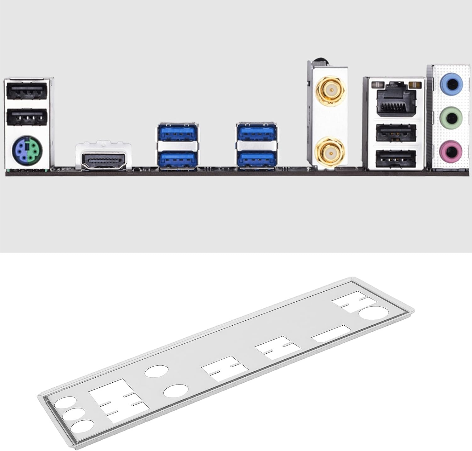 Ecsing 2Pcs I/O Motherboard Back Plate Compatible with Gigabyte B450M DS3H Wifi image number 3