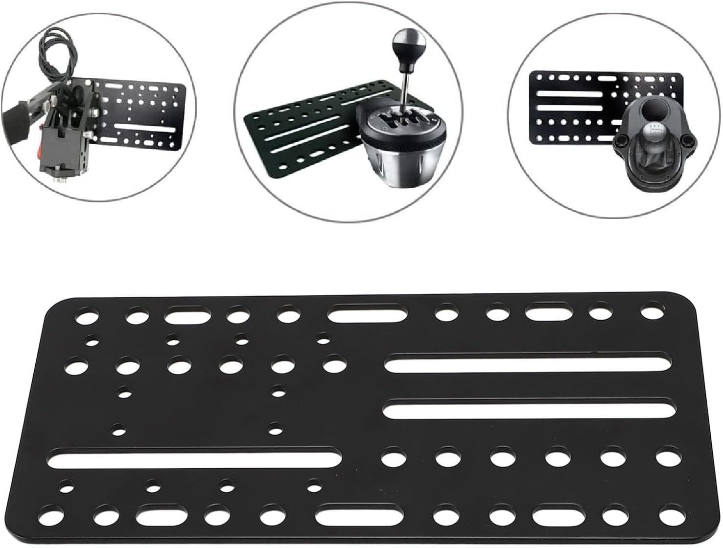 Universal Desk Mount for Sim Racing Shifter & Handbrake, Compatible with Driving Force Shifter, TH8A Shifter and USB Handbrake, Stainless Steel image number 2