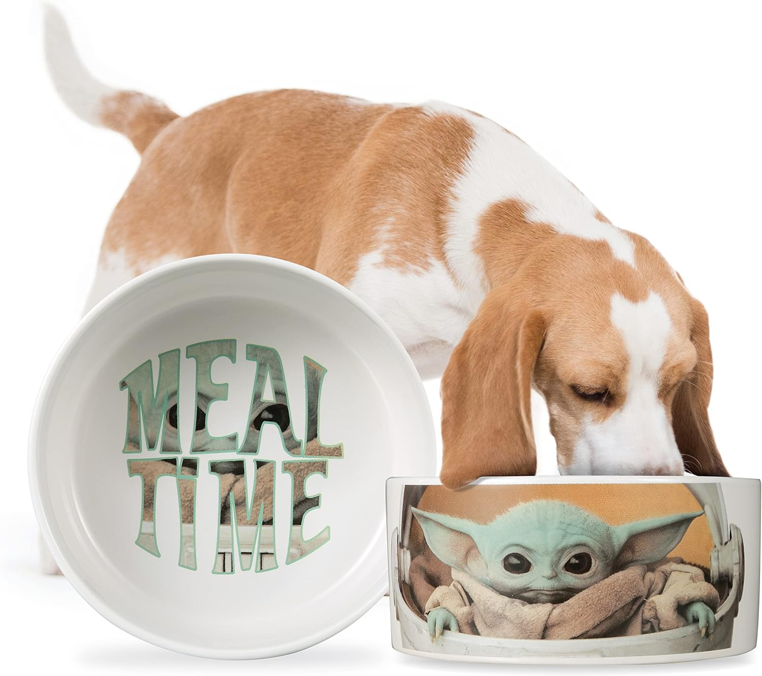 Star Wars the Mandalorian the Child Ceramic Dog Bowl, 3.5 Cups | Meal Time Baby Yoda the Child in a Cradle Dog Food Bowl | Dog Water Bowl for Dry Food or Wet Food for All Dogs image number 2
