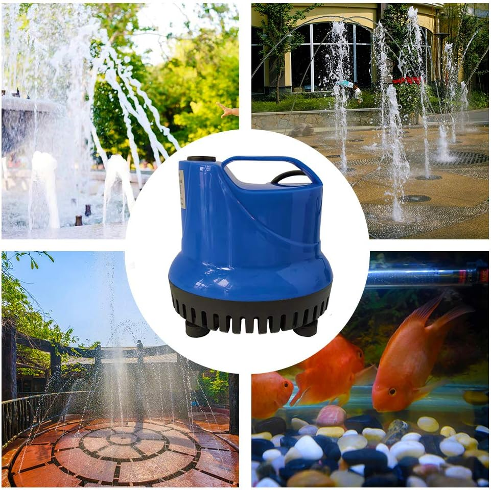 Homvik 25W Submersible Water Pump for Fountain Aquarium Pond Garden and Water Pump Hydroponics System with 3 Nozzles AC220-240V 1.8M Lift Height 1200L/H image number 1