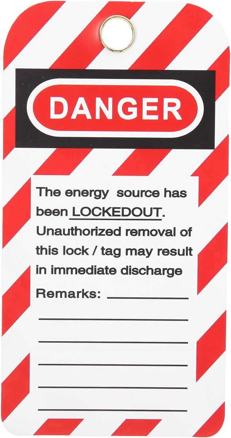 Industrial Lockout Tag Safety Warning PVC Label 10PCS for Coal image number 4