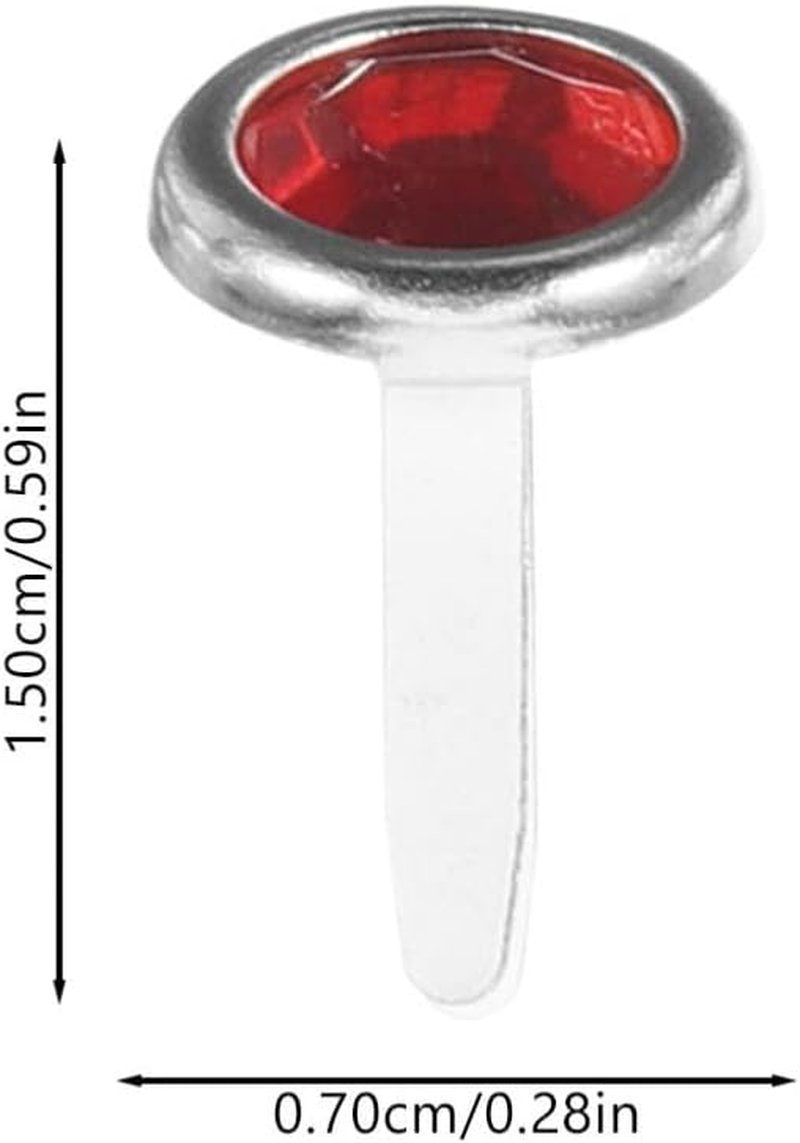 ARTIBETTER 100Pcs Colorful round Metal Brads for Boys and Girls DIY Crafts Red Decorative Fasteners Two-Legged Nails for Scrapbooking and Art Projects image number 6