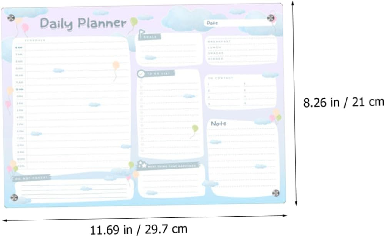 VILLFUL 1 Set Whiteboard Sticker Rewritable Sticker Writing Board Writing Board Memorandum the List Memo Writing Board Calendar Fridge Magnet Magnetic Whiteboard Pen Plan Magnet image number 4