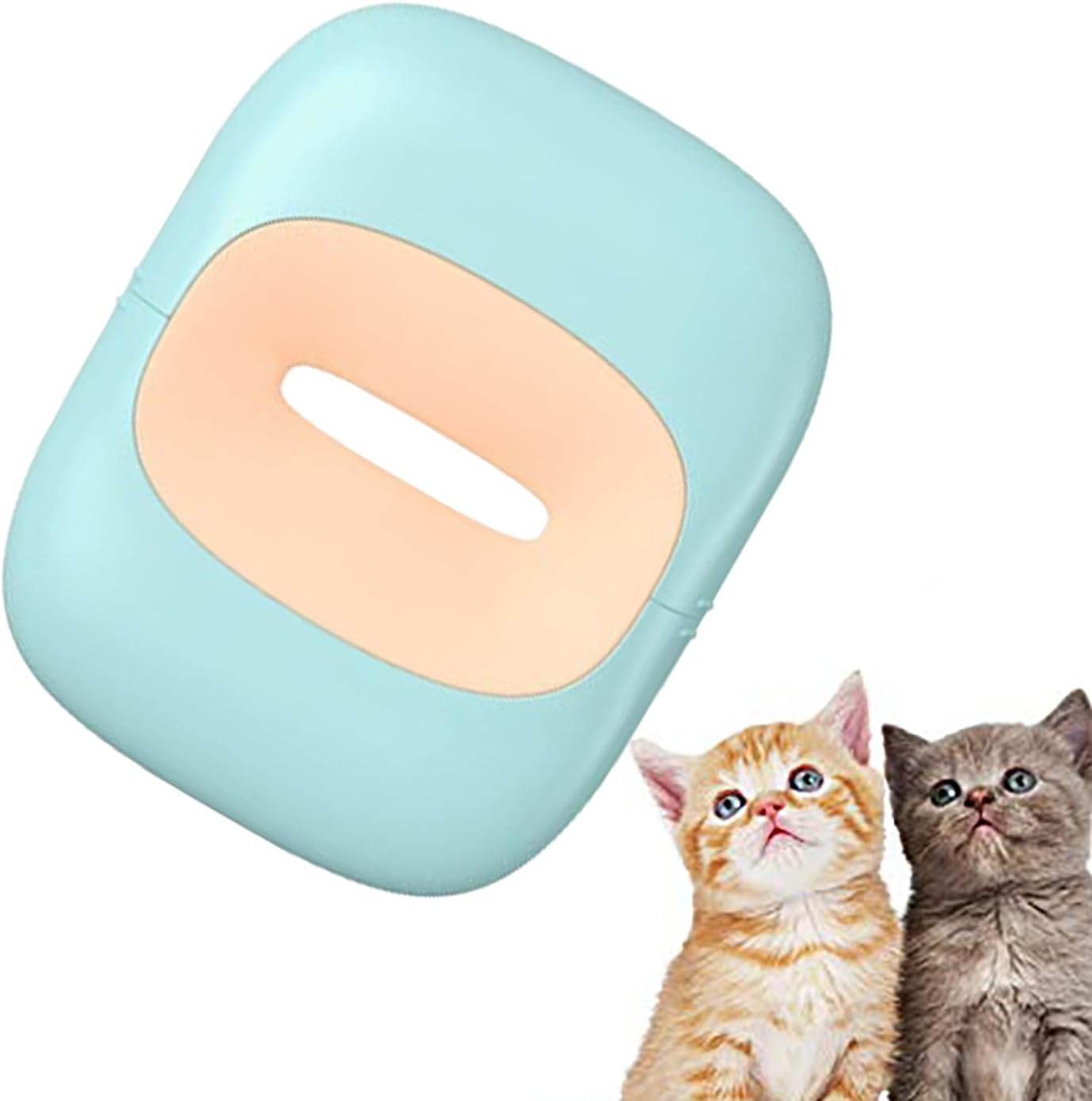 Cleaning Cat Brush - Massage Tool Cat Grooming Brush,Shell Shaped Grooming Brush for Dogs and Cats with Long and Short Hair Evikoo - Green image number 2