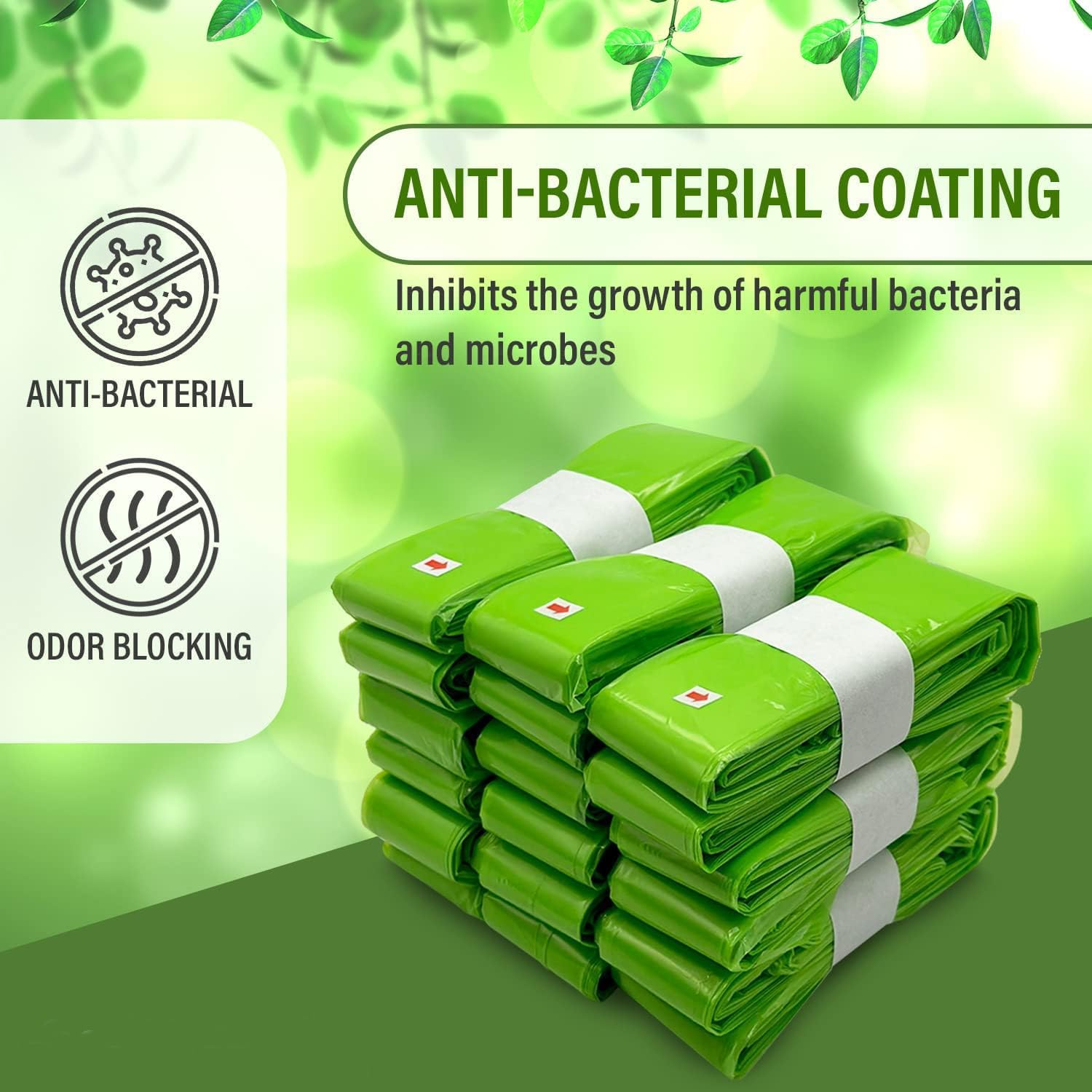 (9-Pack) Eco-Friendly Refill Compatible with Twist & Click, Sangenic Tec, Simplee, Disposal Liners&ndash; Lemon Scented image number 2