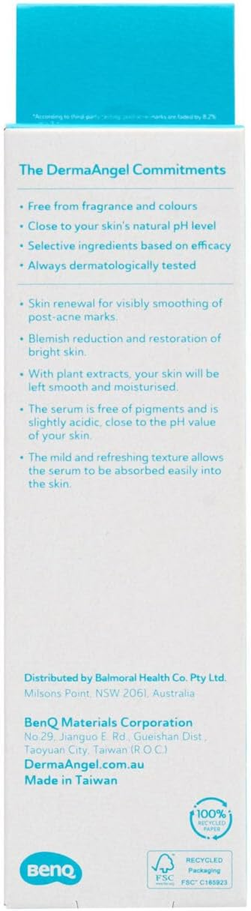 Derma Angel Post Acne Spot Lightening Serum, 10 G | 1% Vitamin C & Niacinamide Formula | Helps Fade Post Acne Marks & Uneven Tone | Soothes, Hydrates & Restores Radiance