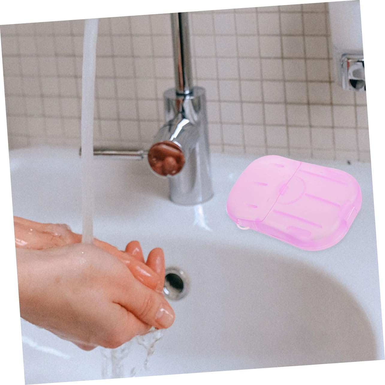 WESIEVYA Portable Soap Sheets for Travel of Soap Flakes Safe and for Outdoor Activities Conveniently Packaged for Hand Washing for Camping and Business Trips image number 1