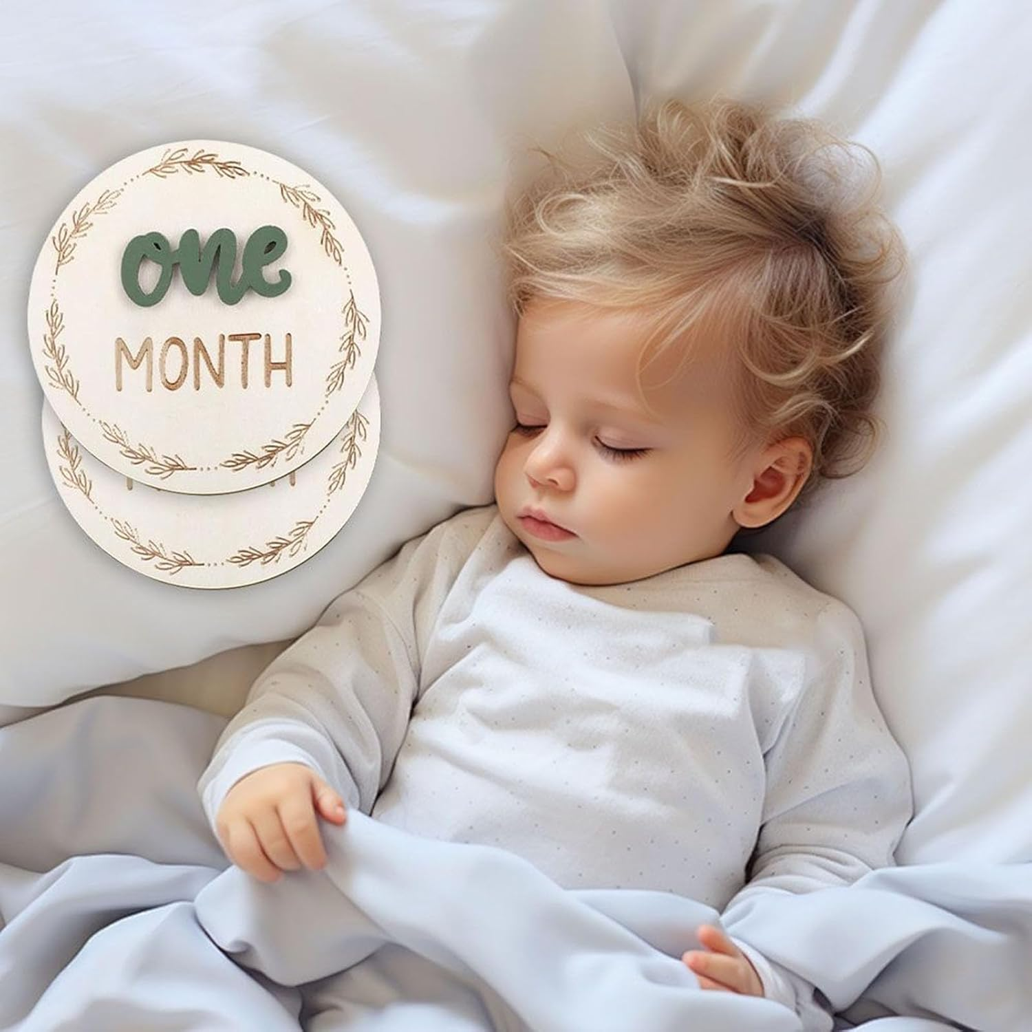 Baby Monthly Announcement Card - Monthly Baby Cards, Baby Growth | Newborn Photo Accessories, Memory Cards, Cute Baby Monthly Cards for Boys and Girls, Baby - Pink image number 2