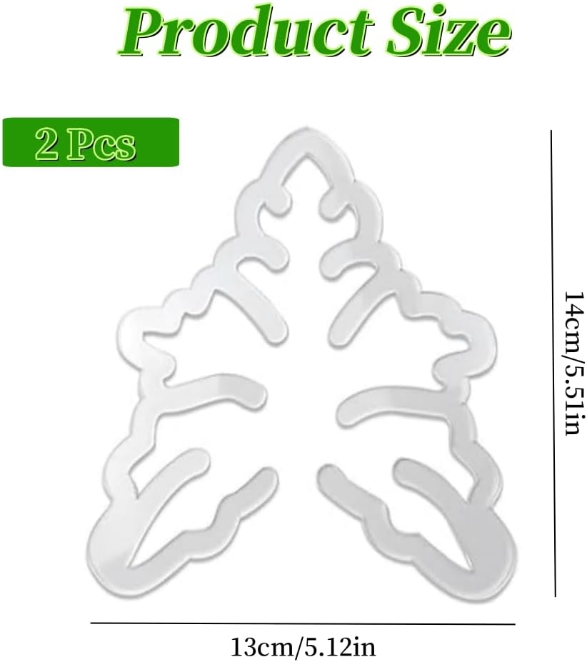 2Pcs Monstera Grapple,Monstera Leaf Plant Support,Turtle Shell Bamboo Clamp Set,Unique and Aesthetic Monstera Plant Support Ring,Plant Stakes, Keeps Plants Tame and Growing Vertical (B)