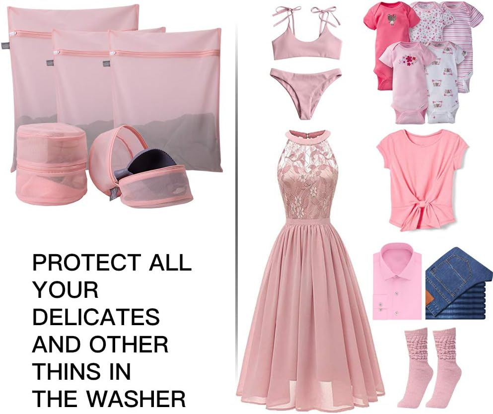 Kimmama Laundry Bag Mesh Wash Bags, Washing Machine Wash Bag, Net Washer Sack with Zipper, Dryer Pouch for Cleaning and Drying Cloths, Garment, Sweater, Delicates, Lingerie, Bra, Pant, Sock, Toys image number 4