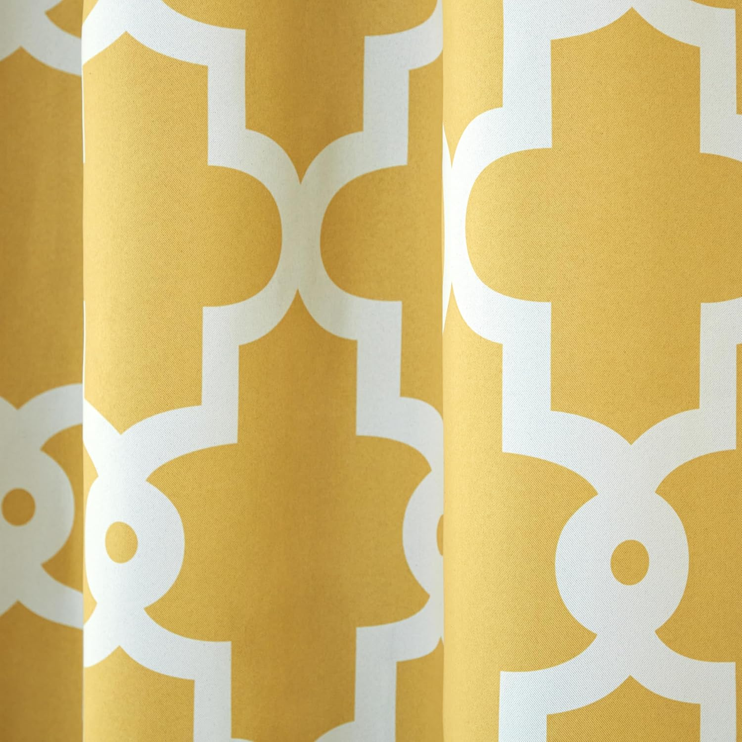 Exclusive Home Ironwork Sateen Woven Room Darkening Blackout Grommet Top Curtain Panel Pair, 52"X84", Sundress Yellow image number 5