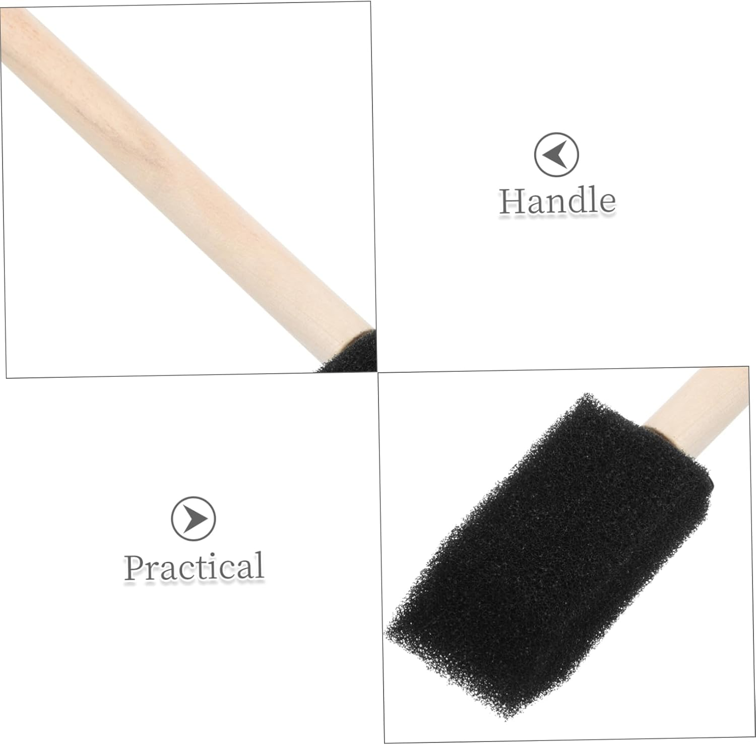 Iplusmile 4Pcs Air Outlet Brush Wooden Handle Soft Car Detailing Brush for Interior Dashboard Cleaning Automotive Detailer Tool image number 2