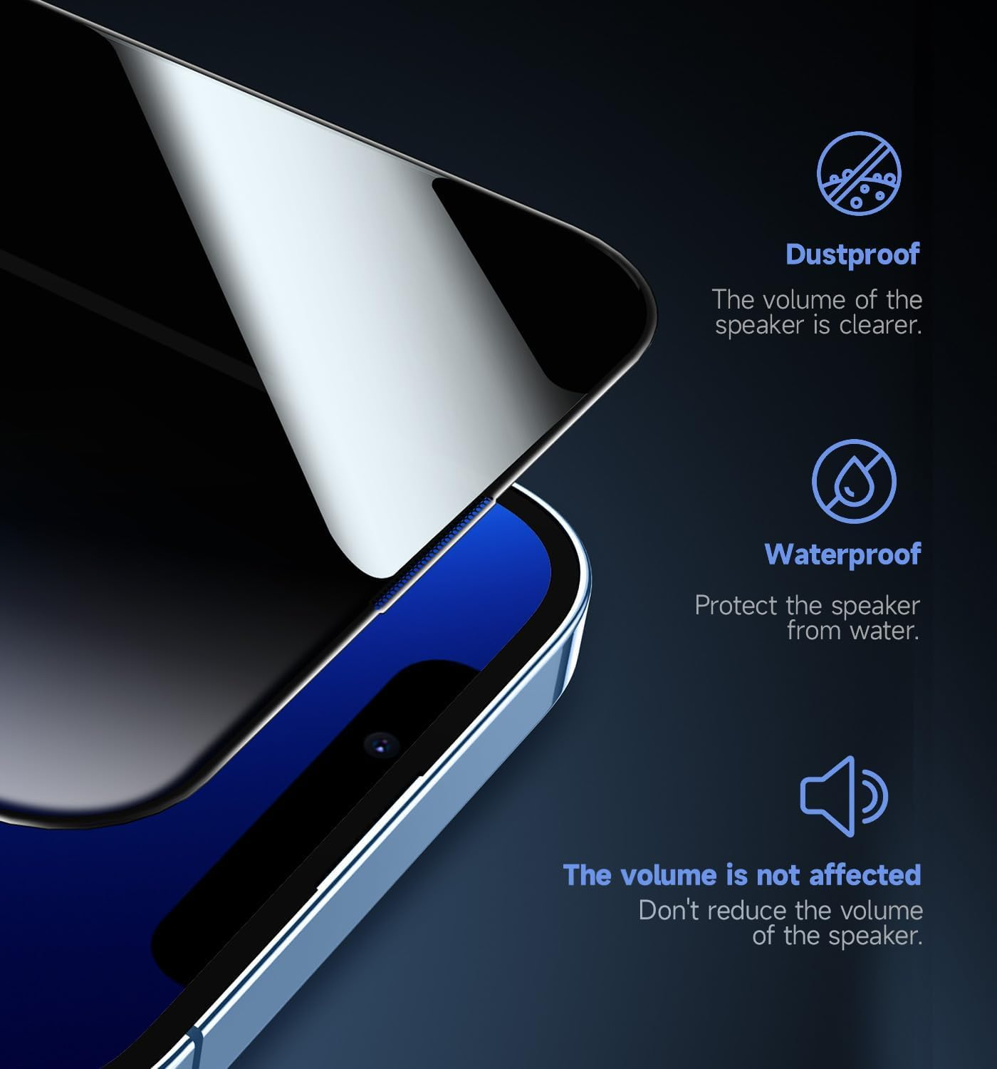 MAGIC JOHN 2 Pack for Iphone 13 Pro Max/Iphone 14 plus 6.7 Inch Privacy Glass Screen Protector, Auto Dust-Elimination Installation, Bubble Free, Easy Installation image number 1