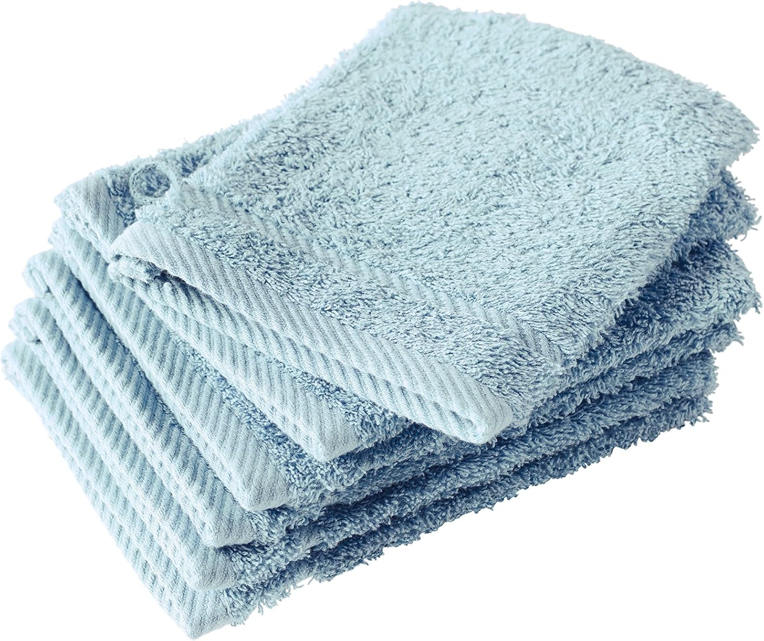 De Witte Lietaer H Collection 6 Pack Cotton Wash Gloves 15 X 21 Cm Turquoise