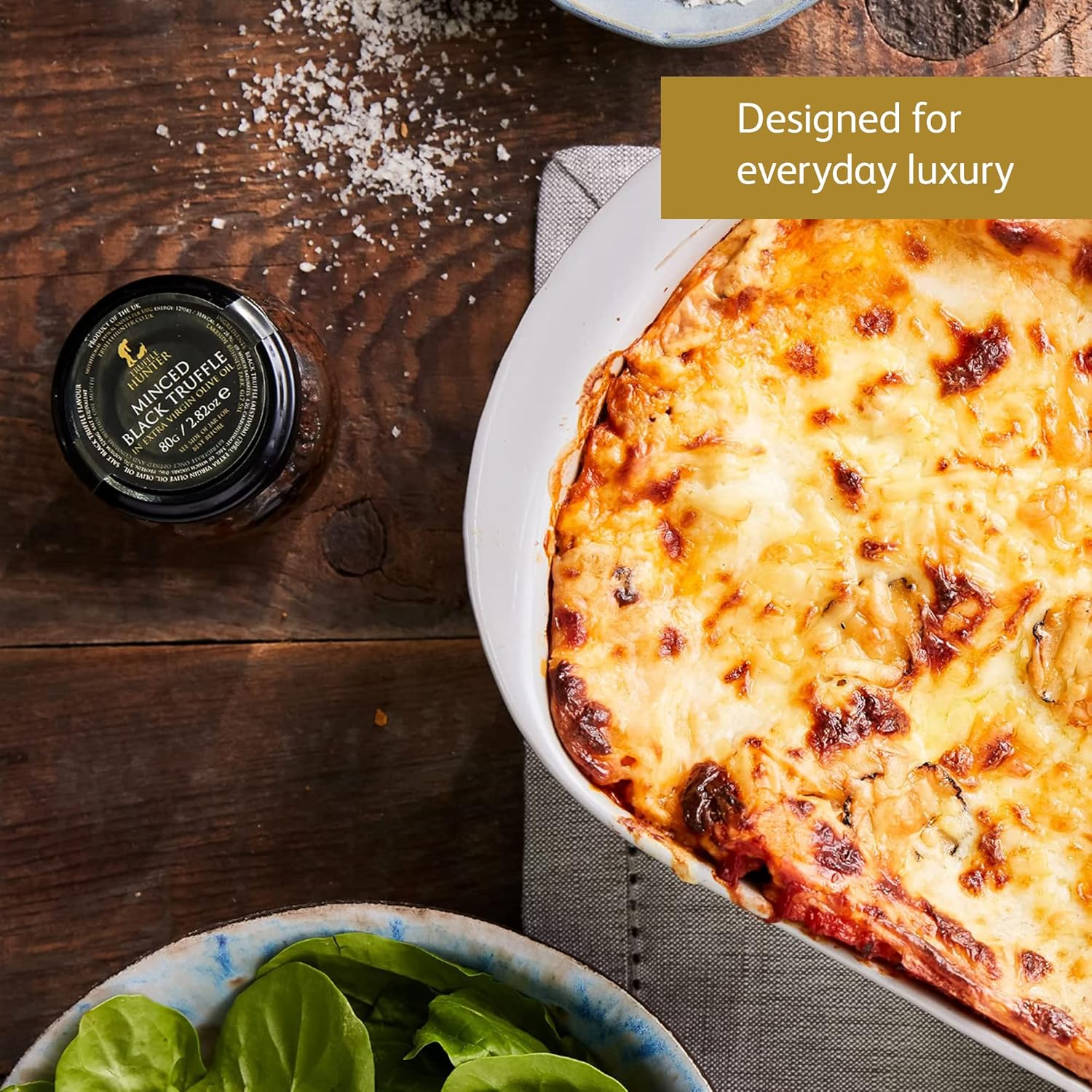 Minced Black Truffle Large (80G) by Trufflehunter - Preserved in Extra Virgin Olive Oil - Vegan, Vegetarian, Kosher and Gluten Free - No MSG, Non-Gmo image number 5