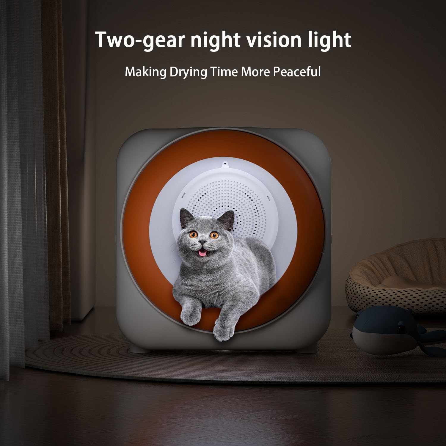 VIC 76L Large Capacity Pet Drying Box Automatic for Cat Small Dog,It Comes with a Hair Collection Device and Can Accommodate Four Cats at the Same Time. Smart Temperature Control, 360&deg; Drying, Quiet and Quick Dog Hair Dryer Pet Grooming image number 1