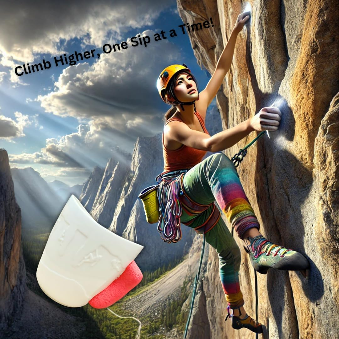 Rock Climbing Mug | Bouldering Coffee Mug| Mug with Rock Climbing Grip (Red) image number 6