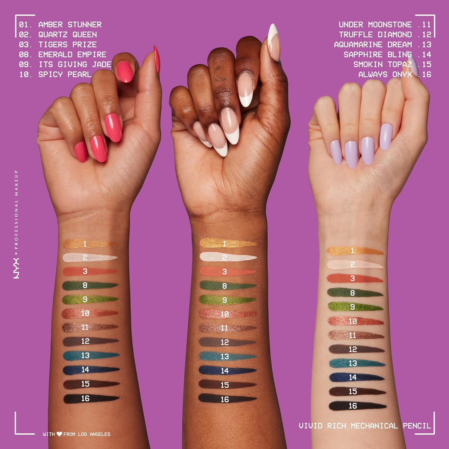 NYX Professional Makeup, VIVID RICH MECH LNR PNCL QUARTZ QUEEN image number 1