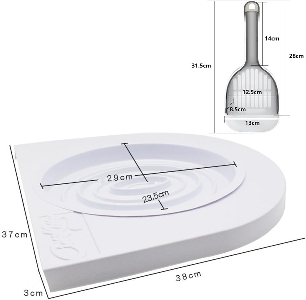 Cat Toilet Training, Reusable Universal Pet Cats Toilet Trainer Seat, Removable Pet Toilet, Toilet Trainer Cat Toilet, Cat Litter Mat, Cats Toilet Training System with Groove Design image number 2