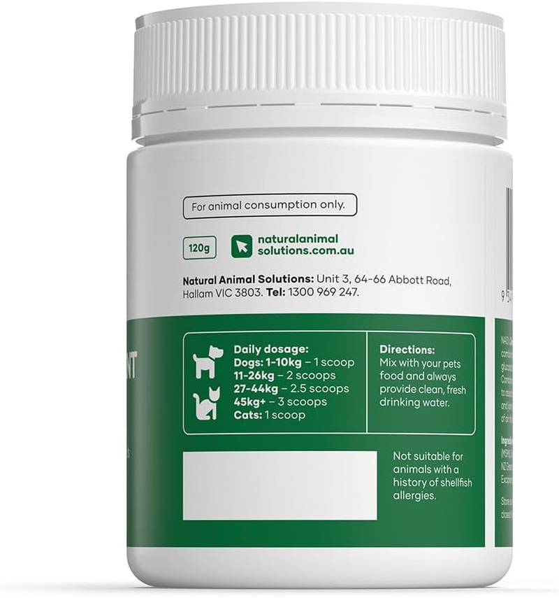 Natural Animal Solutions Joint & Ligament Support - Hip and Joint Supplement for Dogs and Cats. Glucosamine for Dogs Joint Supplement with Chondroitin and MSM, 120G image number 2