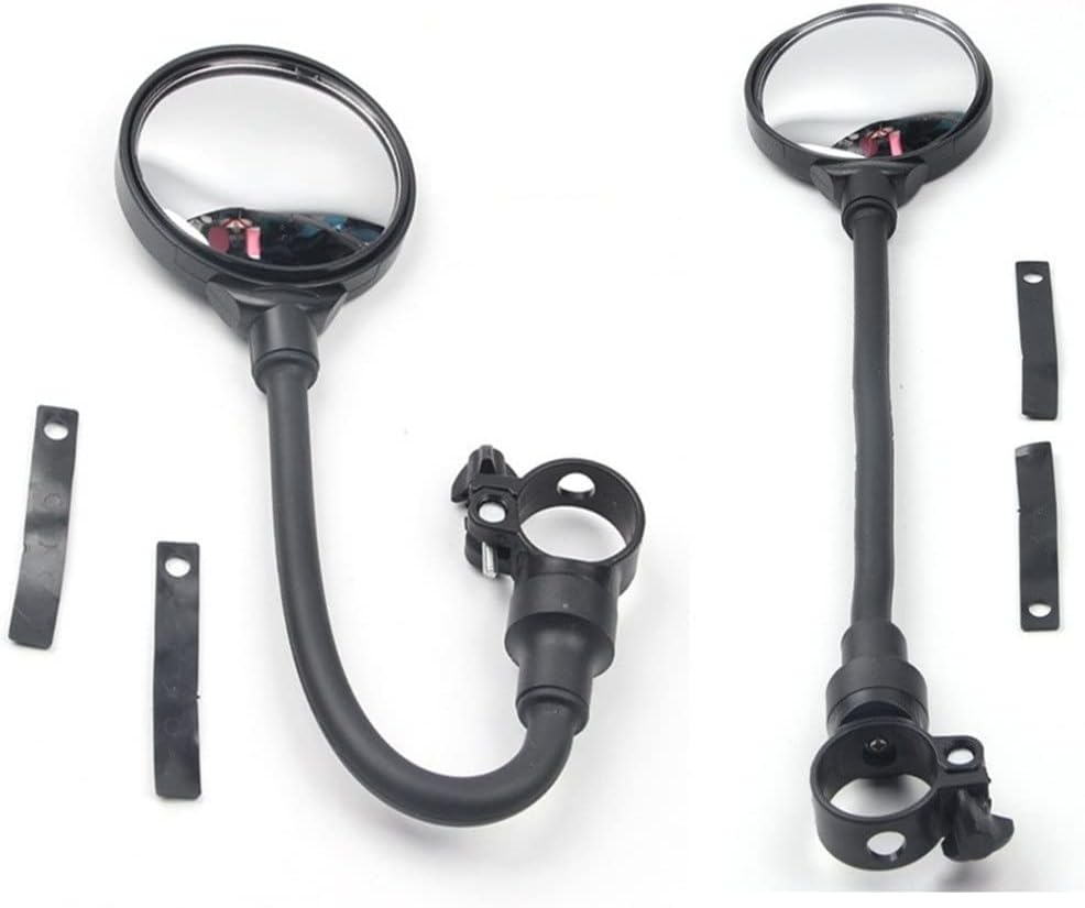 Bike Mirrors Handlebar Mount, Adjustable Rotatable Bike Rear View Glass Mirror, Wide Angle Acrylic Convex Safety Mirror Universal for Mountain Road Bike,Electric Vehicle, Motorcycle image number 2