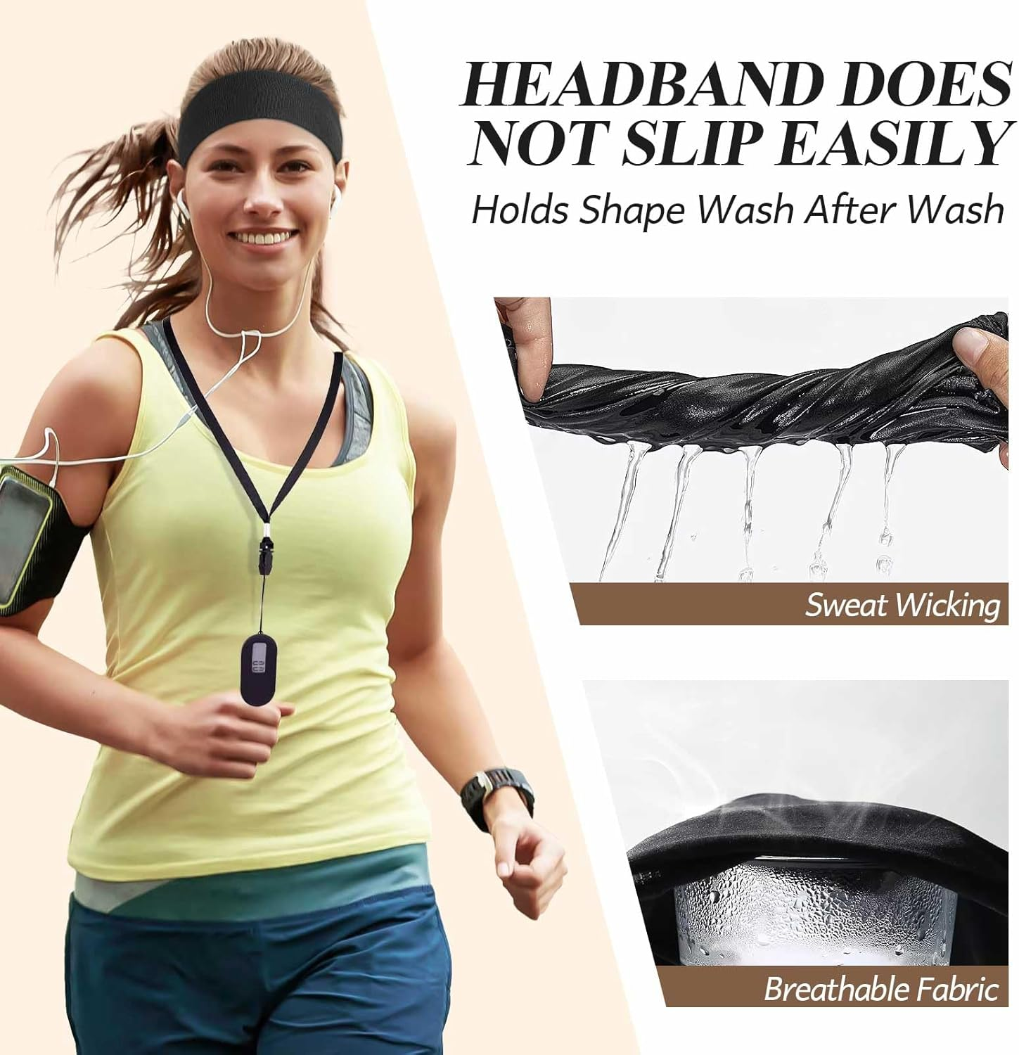 Tumurup 3 Women'S Sports Headband, Snake Print, Black, Tan Leopard Print, Leopard Print, One Size, Snake Print, Black, Tan Leopard Print, Leopard Print, One Size image number 2