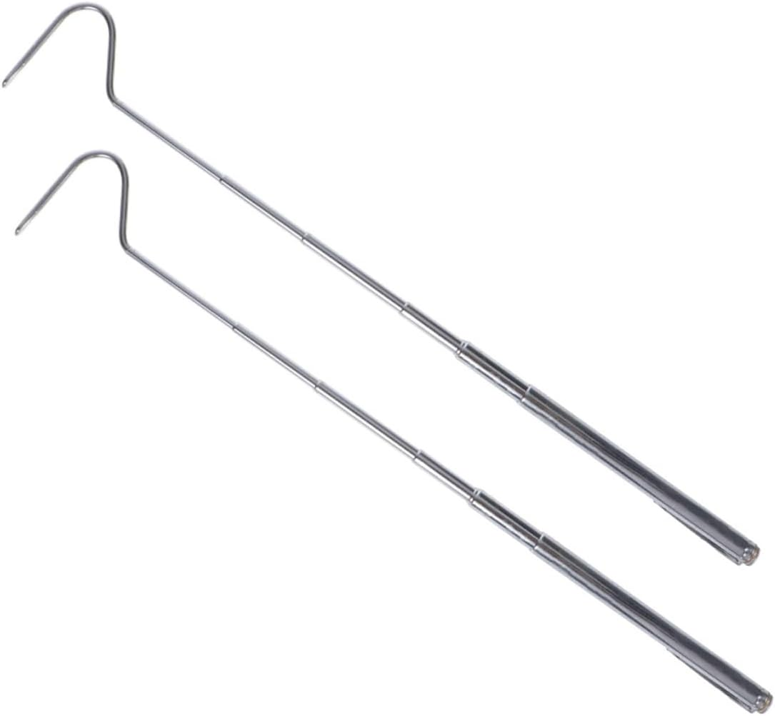Yardwe 2Pcs Snake Catching Hooks Stainless Steel Extendable Reptile for Safe Handling of Snakes and Lizards Portable Catching Tools for Outdoor Use image number 1