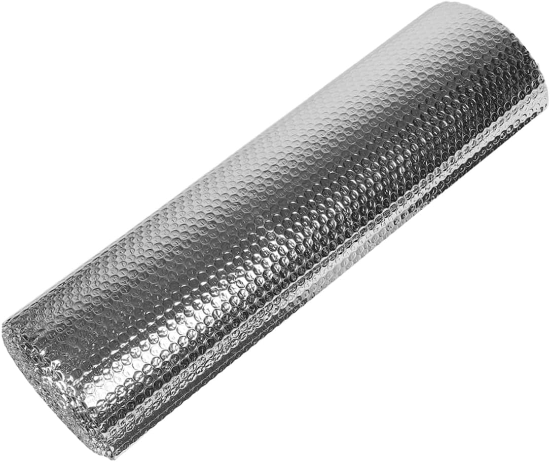 COHEALI Reflective Bubble Insulation Roll Thermal Barrier for Windows and Roofs 3M X 60Cm Aluminum Foil Heat Reflective Film Self-Adhesive Insulation Solution image number 4