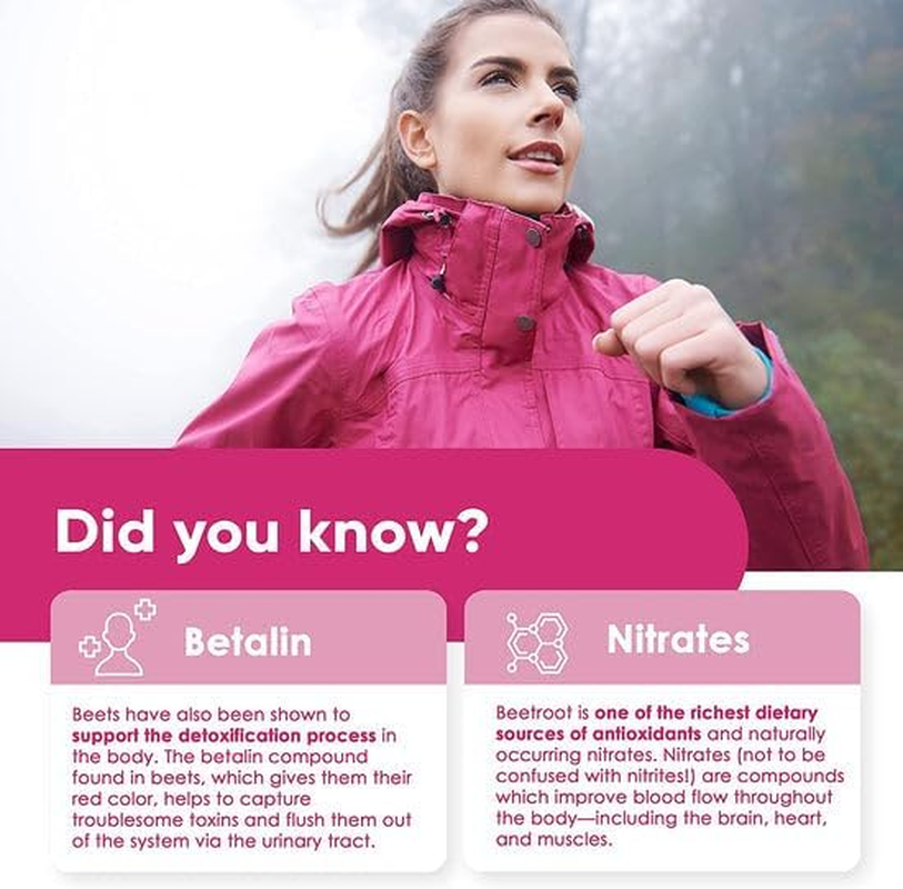 NEW Organic Beetroot Capsules 1400Mg per Serving HIGH POTENCY (700Mg per Capsule) 120 Vegan Capsules, Non-Gmo Raw Beet Root Powder, Beta Vulgaris Supplement, Powerful Nitric Oxide Boosting Beetroot