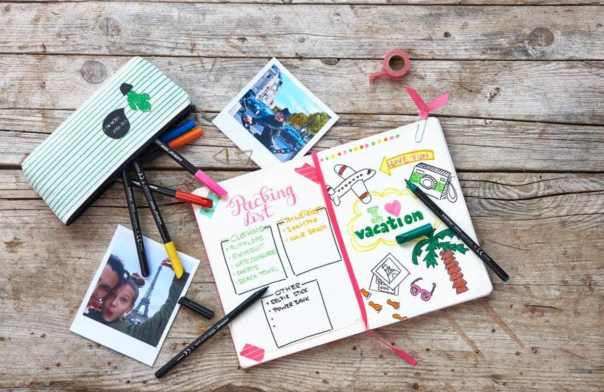 Edding 1200 Felt Tip Pens Fine - Black - Pack of 3 Pens - Bullet Tip 1 Mm - Felt Pen for Drawing and Writing - for School, Mandala image number 6