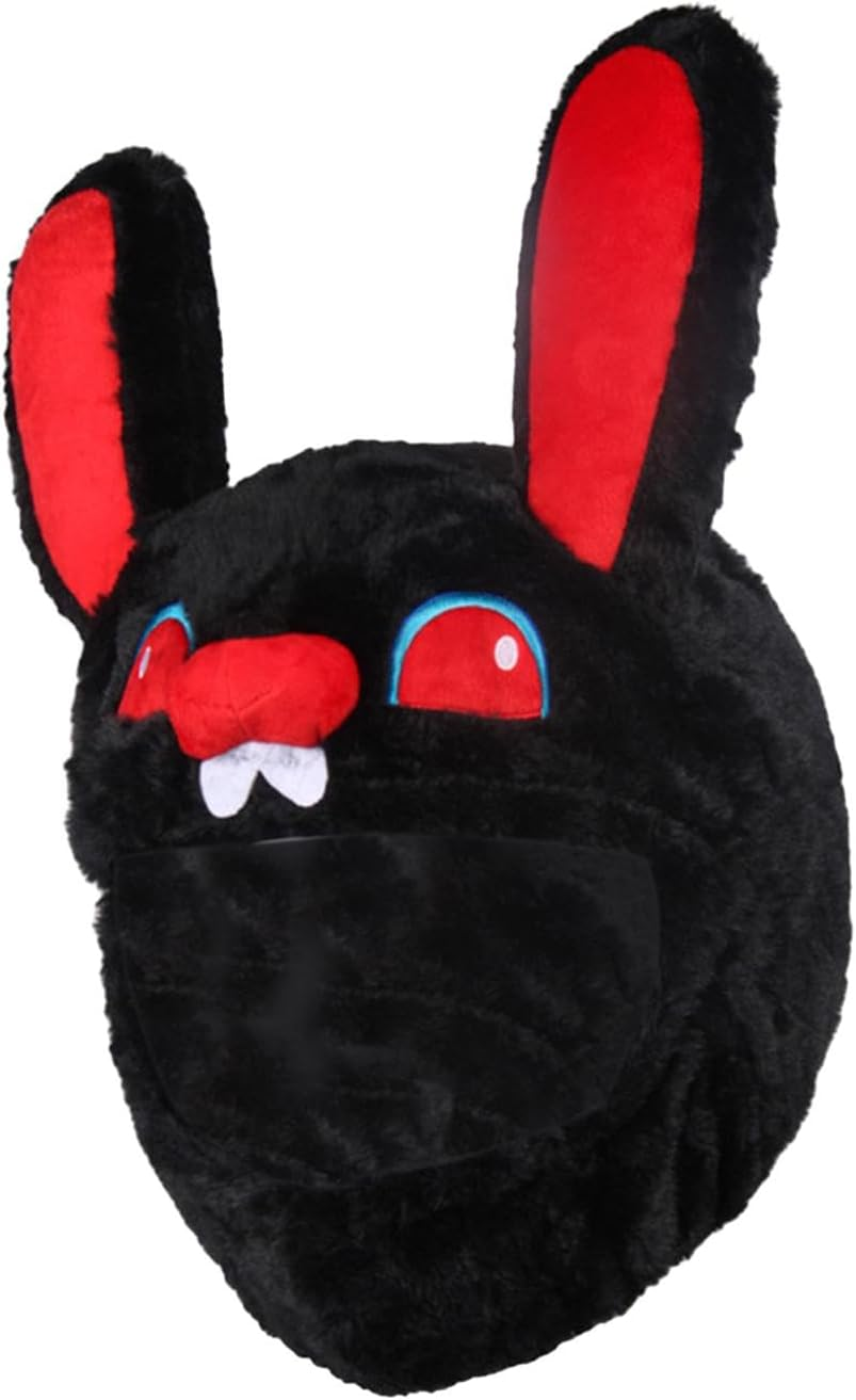 Magideal Helmet Cover Full Face Bunny Durable Decorative Gifts Soft Universal for Men Women Funny Helmet Cover Helmet Protective Cover image number 3