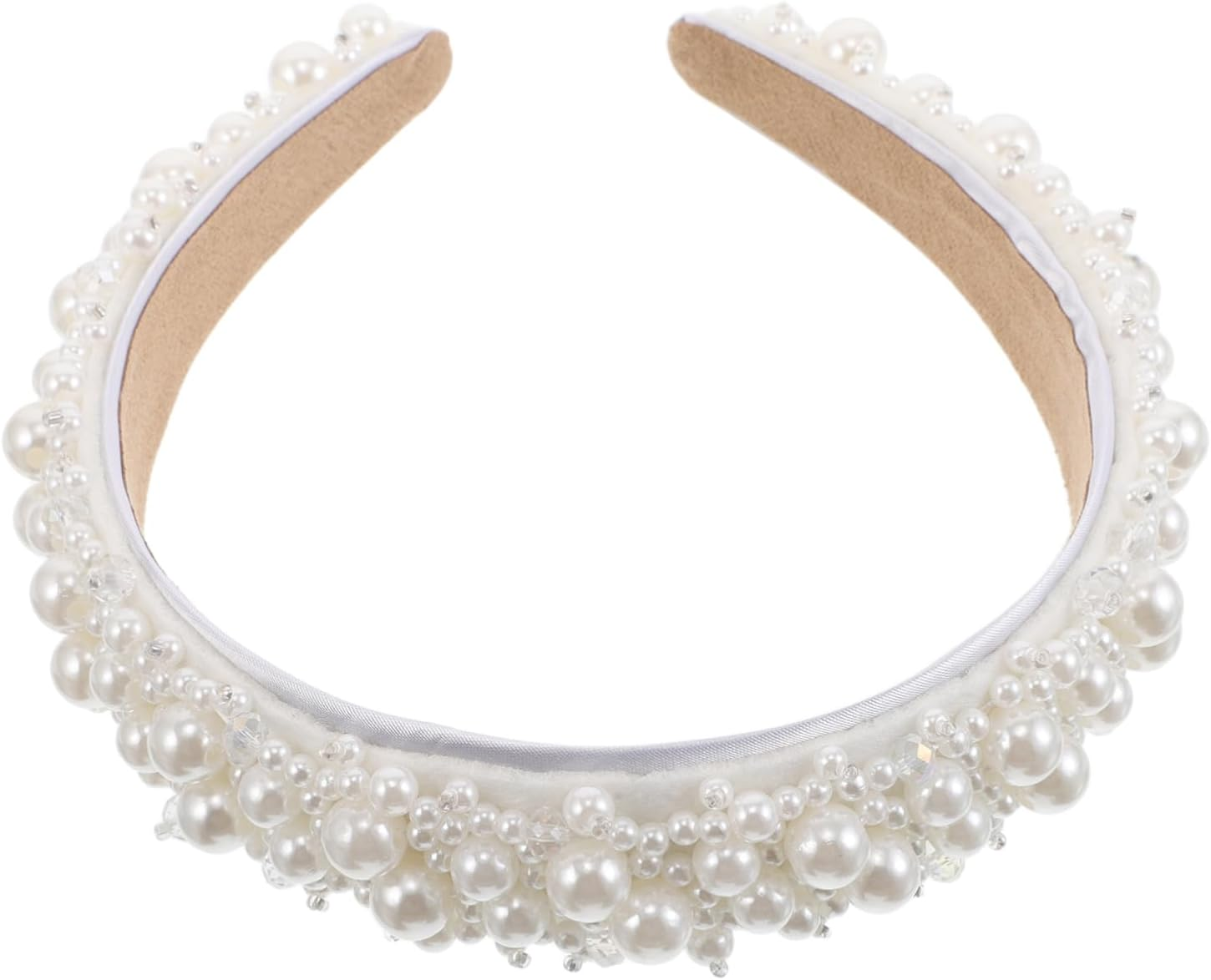 Handcrafted Bridal Headband with Faux Pearls Elegant Wedding Hair Accessories for Women Versatile French Inspired Jewelled Headband for Photoshoots and Special Occasions image number 1