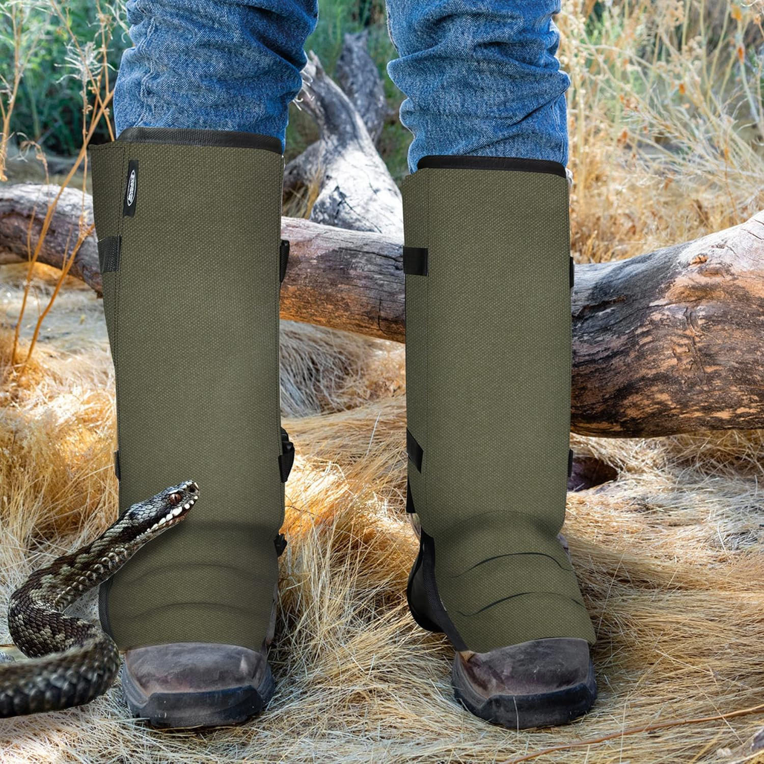 MDSTOP Snake Gaiters Leg Guards, Waterproof Snake Guards, Adjustable Snake Bite Protection for Lower Legs, Snake Chaps for Men & Women, Snake Proof Gaiters for Hunting, Hiking and Farm Working image number 3