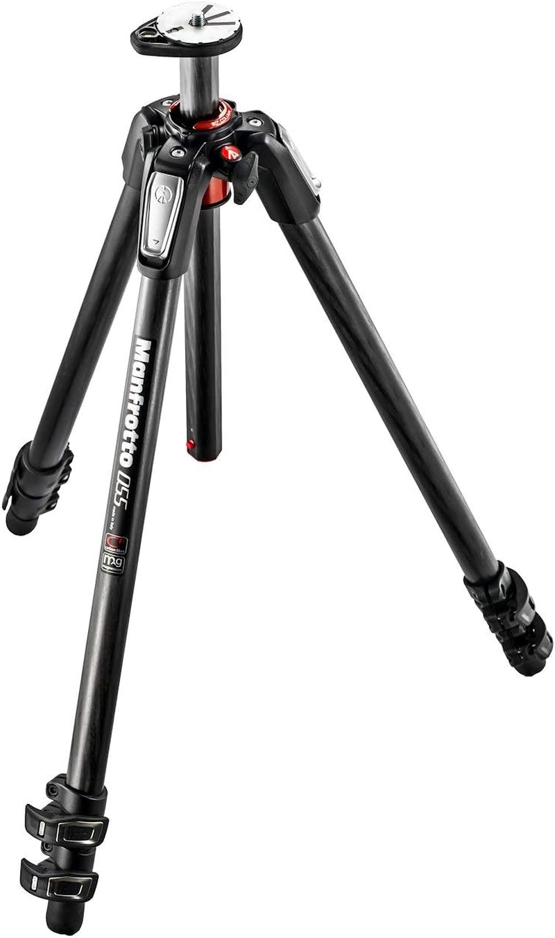 Manfrotto 055 Stable, Precise Manfrotto 055 Aluminium 3-Section Photo Tripod, with Horizontal Column, Black (MT055XPRO3) image number 1