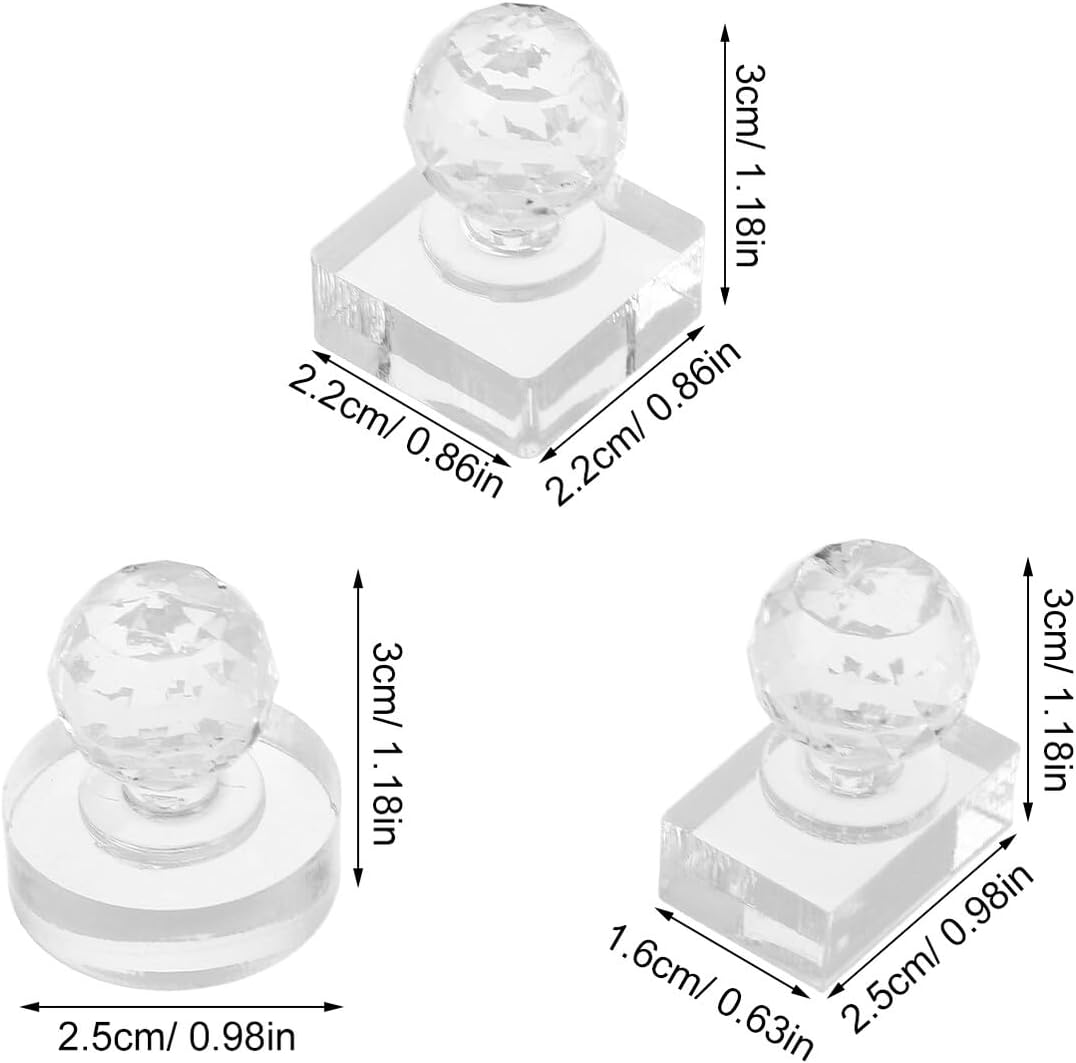 DOITOOL 3Pcs Depotting Tool Eyeshadow Blush Powder Pressing Tool Pressed Powder Stamper Eyeshadow Applicator Stamp Makeup Makeup Palette Repair Mold Transparent image number 3