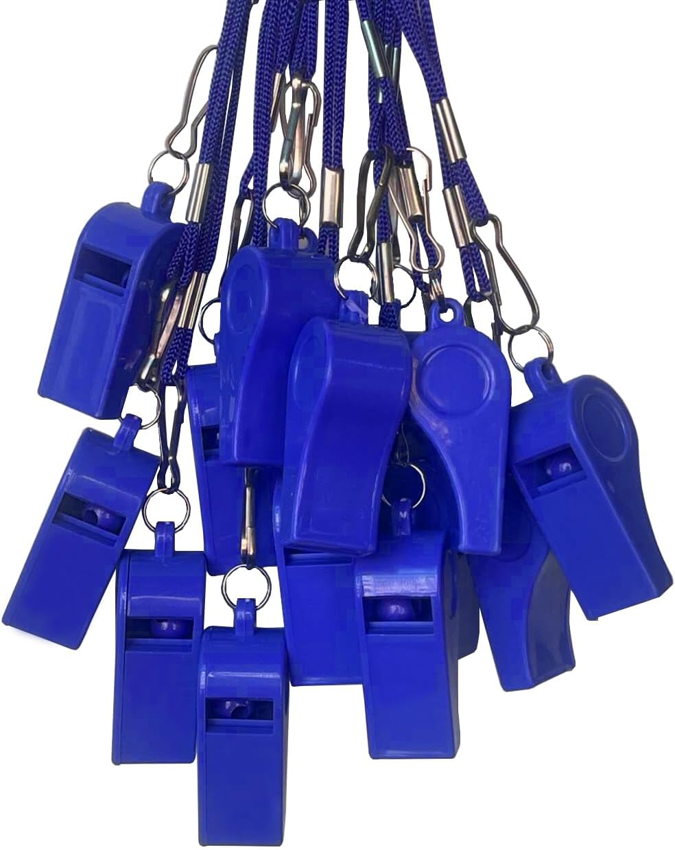 DYBADYSA 20 Pcs Plastic Loud Whistles with Lanyard for Referee Coaches Basketball Football Sports Training Game Event Lifeguard Survival Emergency Fun School Kids Tool Set Suppliers