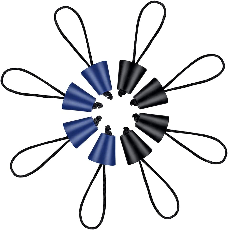 Yakamoz 8Pcs Universal Kayak Silicone Scupper Plug Kit, Kayak Scupper Plugs Drain Holes Stopper Bung with Lanyard image number 4