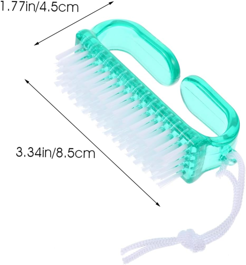 LABRIMP 4Pcs Nail Brush for Fingernail and Toenail Cleaning Durable Handle Scrubbing Brush Lightweight and Portable Nail Care Tools for Travel and Home Use